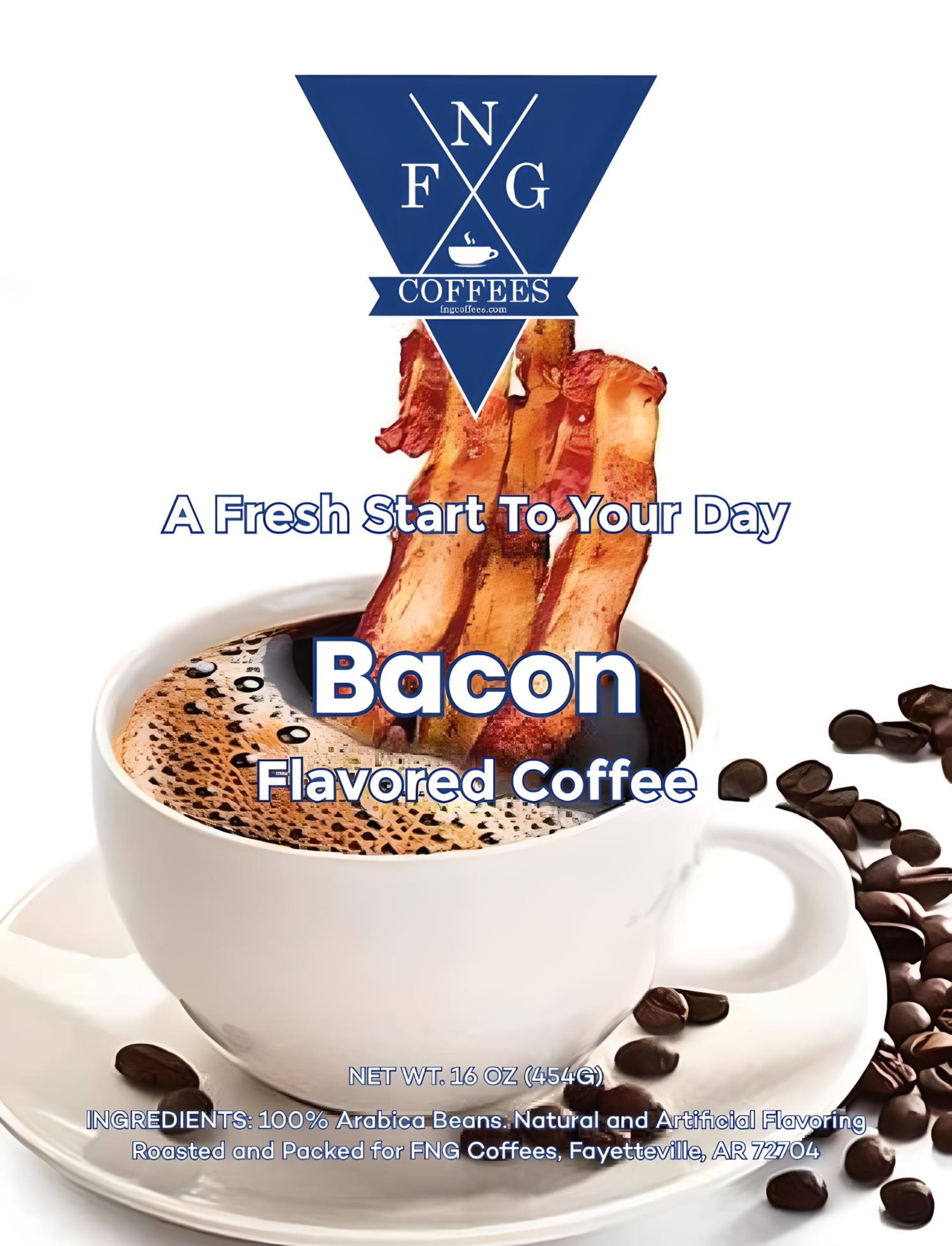 FNG Coffees Bacon Flavored Ground Coffee