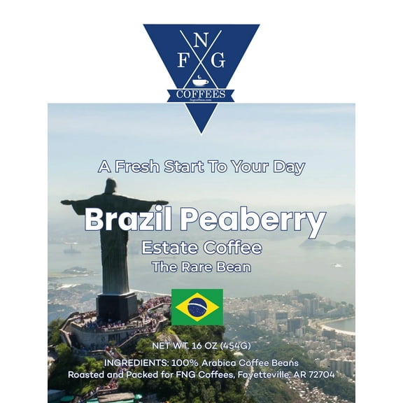 FNG Coffees- Brazil Peaberry- Estate- Whole Bean Coffee