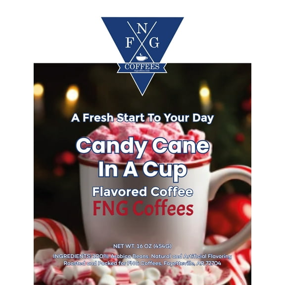 FNG Coffees- Candy Cane In A Cup Flavored Coffee- Ground
