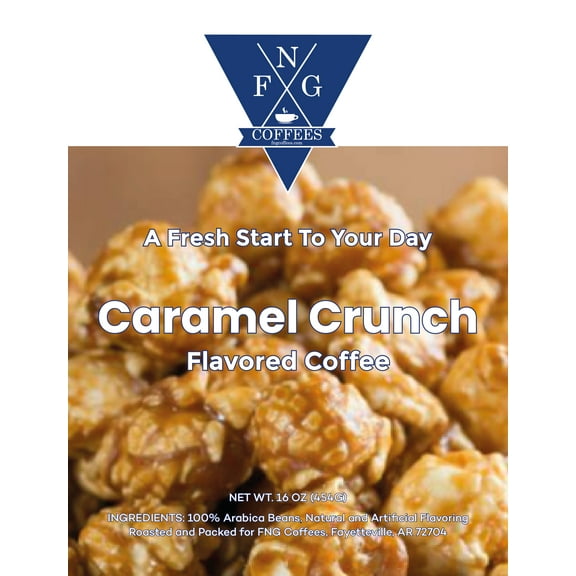 FNG Coffees- Caramel Crunch DECAF Flavored Coffee- Ground