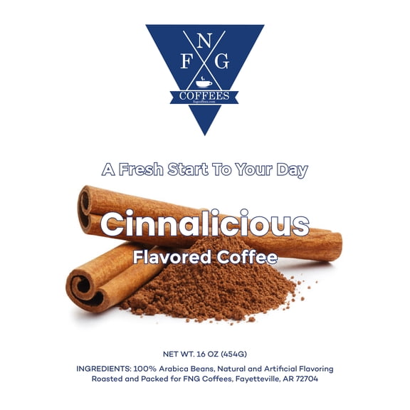 FNG Coffees- Cinnalicious DECAF Flavored Coffee- Ground