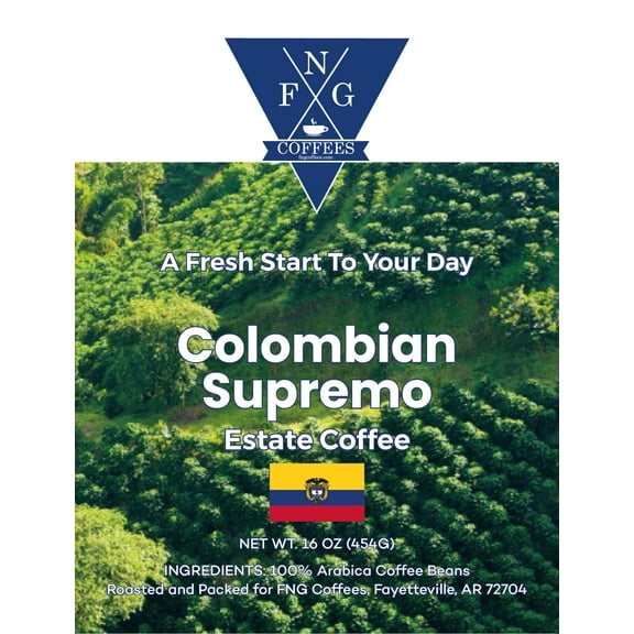 FNG Coffees- Colombia Supremo Estate Coffee DECAF- Ground