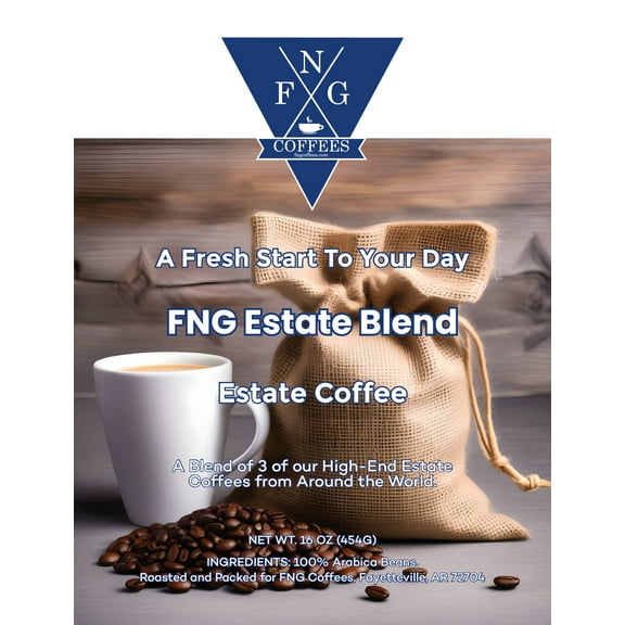 FNG Coffees- FNG Estate Blend Estate DECAF Coffee- Whole Bean
