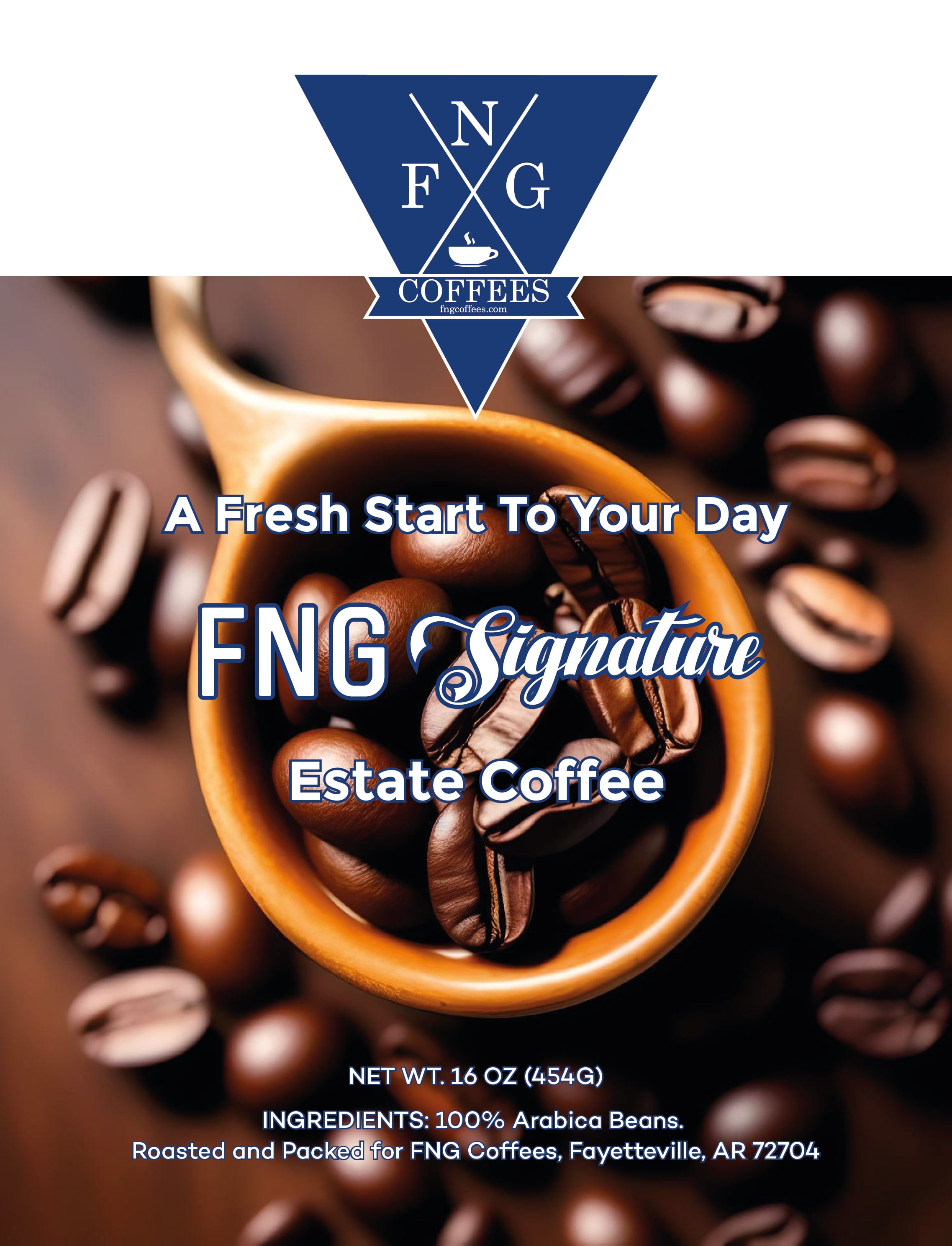 FNG Coffees- FNG Signature Blend Estate DECAF Coffee- Ground - Walmart.com