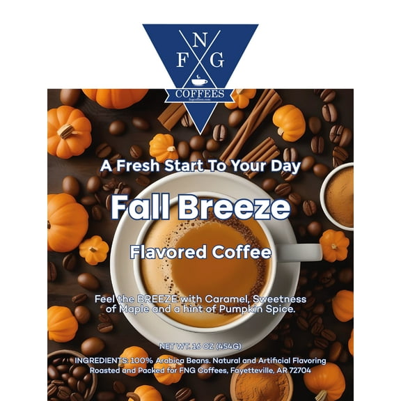 FNG Coffees- Fall Breeze Decaf Flavored Coffee- Ground