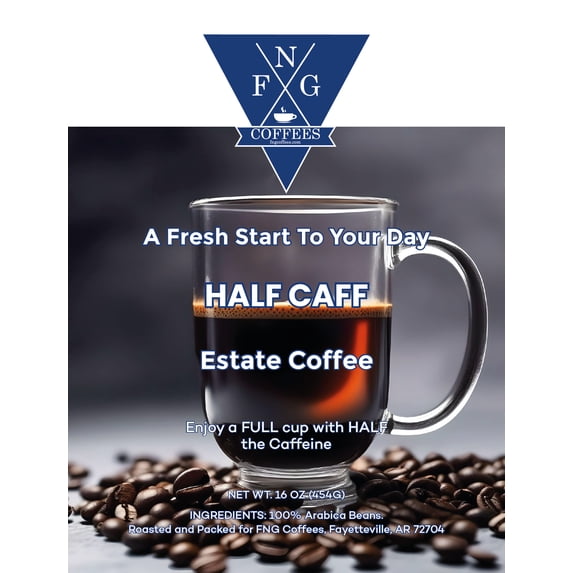 FNG Coffees- Half Caff Estate Blend Coffee- Ground