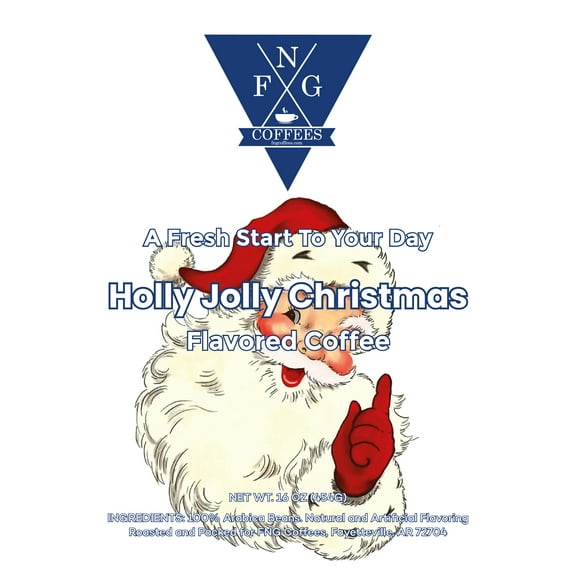 FNG Coffees- Holly Jolly Christmans DECAF Flavored Coffee- Ground