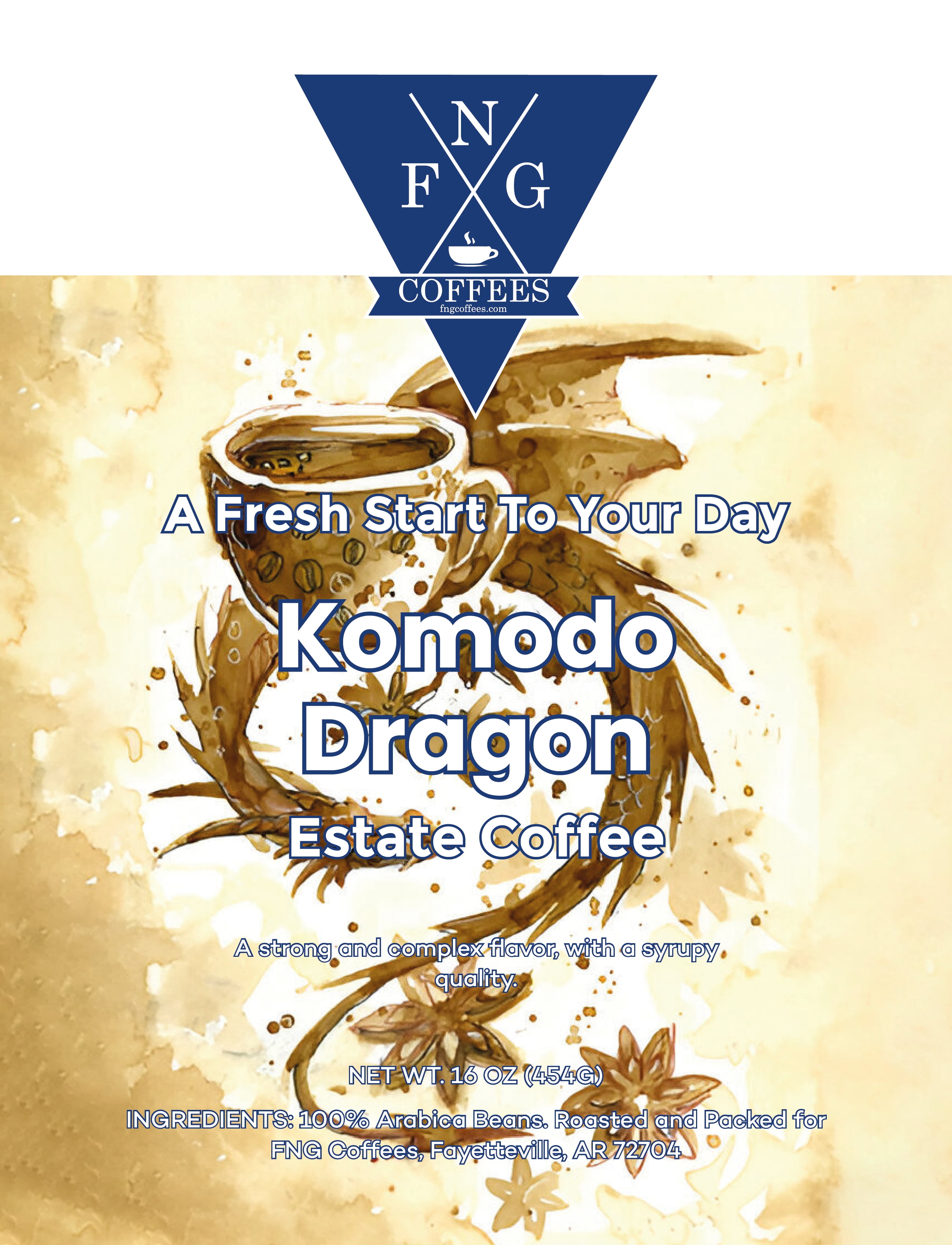 FNG Coffees- Komodo Dragon Estate Coffee- Whole Bean