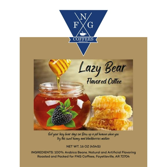 FNG Coffees- Lazy Bear DECAF Flavored Coffee- Whole Bean