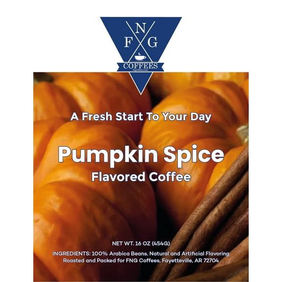 FNG Coffees- Pumpkin Spice DECAF Flavored Coffee- Ground