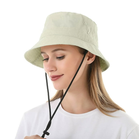 FNGZ 1* Fisherman's Hat, Beige Bucket Hats, Women's Fisherman Hat Outdoor Sun Hat Spring Summer Solid Color Beach Sunscreen Basin Hat Hat Woman