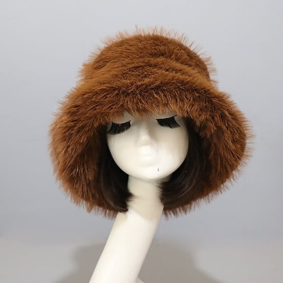 FNGZ 1 Hat, Bw1 Bomber Hats, Hat Women's Winter Warm Furry Basin Hat Colorful Personality Ear Large Wide Brimmed Fisherman's Hat