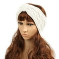 thumbnail image 1 of FNGZ 1* Headband, White Heardband, Warm Winter Headbands for Women Cable Crochet Turban Ear Warmer Headband Gifts 1Pack, 1 of 4