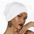 thumbnail image 1 of FNGZ 1 Headscarf/Hat, White Heardband, Cancer Head Hat Cap Ethnic Bohemian Floral Hair Cover Wrap Turban Headwear Turban Cap, 1 of 4