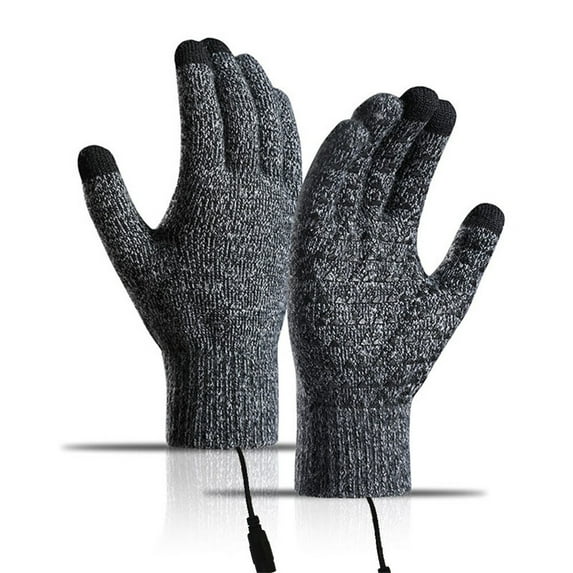 FNGZ 1 Pair of Gloves, White Gloves Mittens, Usb Heated Gloves Winter Warm Heated Gloves Winter Touchscreen Gloves Adjustable Temperature Hand Warmers Gloves for Men Women