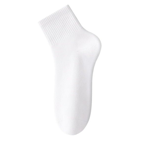 FNGZ 1 Pair of Socks, White Socks, Women Thin Cotton Socks Breathable Athletic Casual Crew Socks Toe Women Above Ankle Crew Socks Comfort Running Socks for Women
