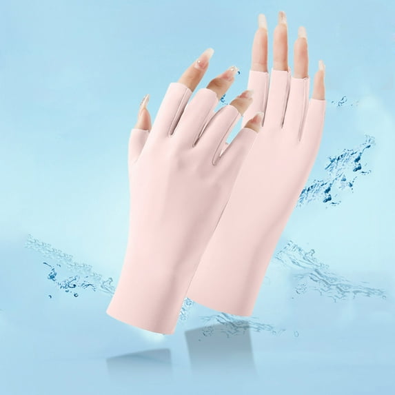 FNGZ 1 Pair of Gloves, Pink Gloves Mittens, Women Fingerless Gloves Sun Protection Protection Driving Gloves Summer Outdoor Gloves