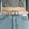 thumbnail image 1 of FNGZ 1 Pc Belt, Pink Belt, Womens Leather Belts for Jeans Dresses Fashion Gold Buckle Ladies Belt, 1 of 4