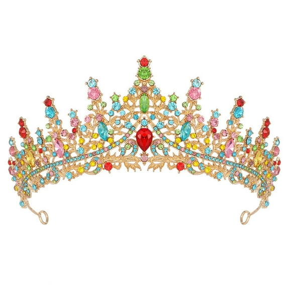 FNGZ 1 Pc Crown Headband, Dark Blue Heardband, Elegant Crown Headband for Women Birthday Decorations And