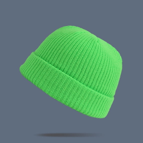 FNGZ 1 Pc Hat, Green Baseball Caps, Unisex Fashion Warm Winter Casual Knitted Hat Solid Color All-Match Thick Hat
