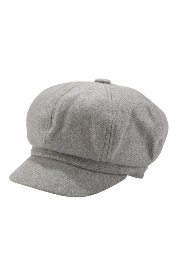 1 Pc Hat, Grey Visors, Vintage Women Winter Solid Hat Beret Cap Korean Painter Newsboy Berets