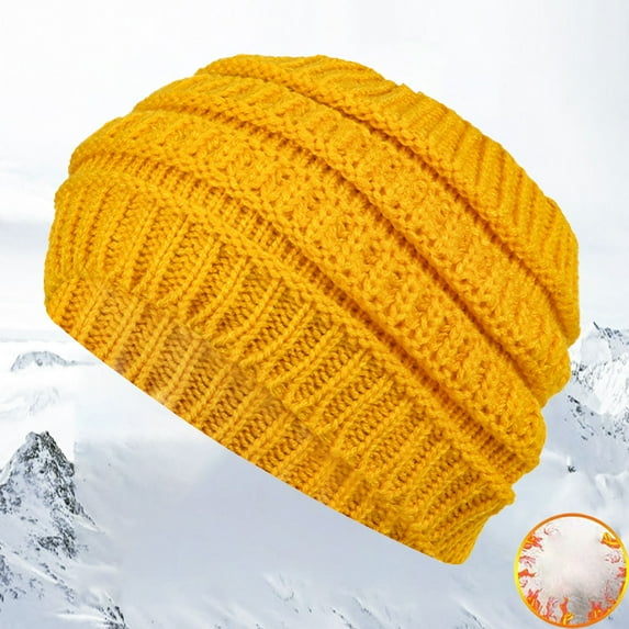 FNGZ 1 Pc Headband, Yellow Heardband, Knitted Headband With Wide Edge Empty Top Washing Headband European And American Headband Women's Autumn And Winter Warmth Ear Woolen Headband