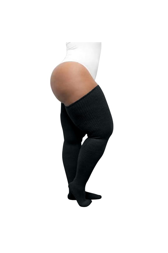 1 Pc Stockings, Black Stockings, Women Soild Plus Size Over Knee Cotton Socks Extra Long Extra Thick Thigh Socks Tall Socks