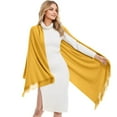 thumbnail image 1 of FNGZ 1 Shawl/Scarf, Yellow Wraps, Shawls And Wraps for Evening Dresses Pashmina Shawls Wraps for Wedding Party Softable Shawl Wraps Scarf for Women, 1 of 4