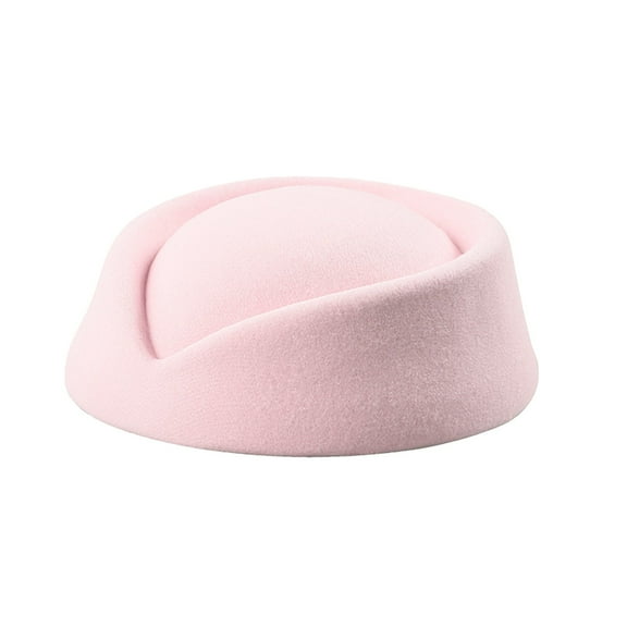 FNGZ 1Pc Hat, Pink Berets, Fascinator Base Wool Hostesses Pillbox Hat Millinery Making 39