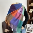 thumbnail image 1 of FNGZ 1Pc Scarf, C Scarf, Women Fall Winter Scarf Classic Scarf Warm Soft Large Blanket Wrap Shawl Scarves, 1 of 5