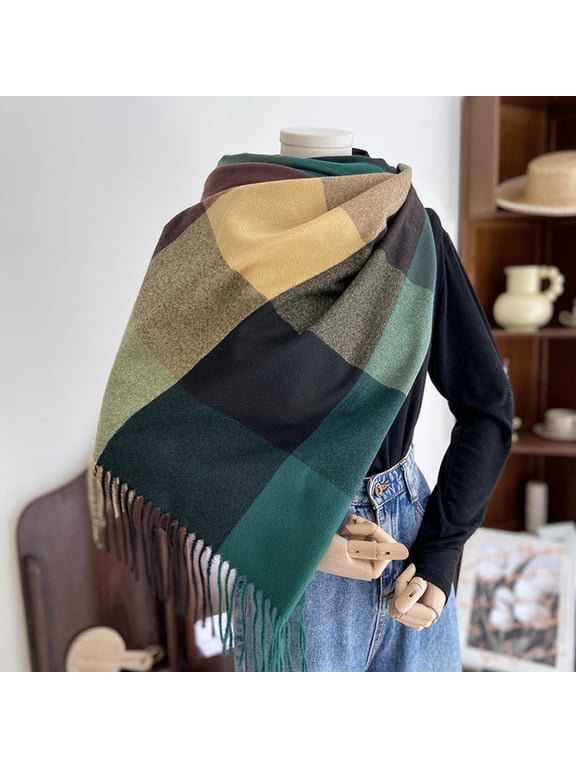 1Pc Scarf, a Scarf, Women Fall Winter Scarf Classic Scarf Warm Soft Large Blanket Wrap Shawl Scarves