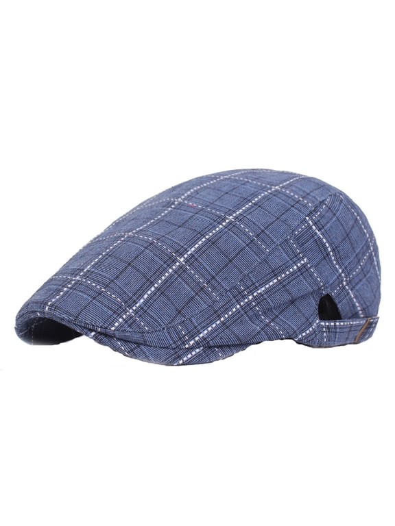 1X Hat, Blue Visors, 1 Pack Newsboy Hats for Men Flat Cap Cotton Adjustable Breathable Irish Cabbie Driving Hunting Hat