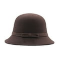 thumbnail image 1 of Sun Hats for Women Bucket Hat, Womens Sun Hat, FNGZ Women's 1920S Bucket Cloche Hat, Winter Wool Crushable Bowler Hat, Vintage Cloche Round Hat, 1 of 3