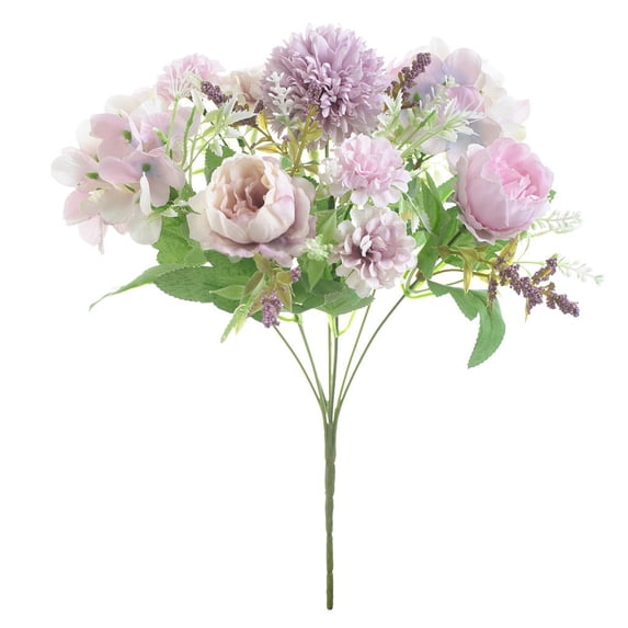 FNGZ Artificial Clearance Promo Beautiful Artificial Silk Fake Flowers Wedding Valentines Bouquet Bridal Decor Purple