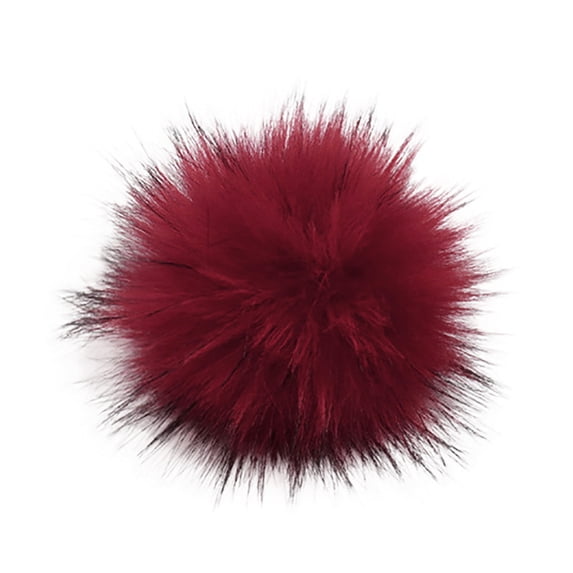 FNGZ Big Fluffy Fur Ball | Beanies Diy Accessory | Diy Knitting Hats Accessires- Fake Fur Pom Pom Ball with Press Button