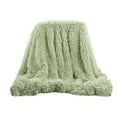 thumbnail image 1 of FNGZ Blanket Clearance Promo Shaggy Long Faux fur Throw Blanket Fuzzy Lightweight Plush Sherpa Fleece Green, 1 of 6