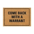 thumbnail image 1 of FNGZ Carpet Clearance Promo COME BACKWITH a WARRANT American discourse mat Brown, 1 of 5