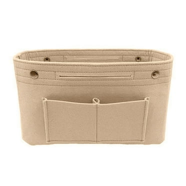 FNGZ Clearance! Home Textile Storage Women's Handbag Organizer Bag Purse Insert Bag MultiPocket Tote Useful Bag Beige