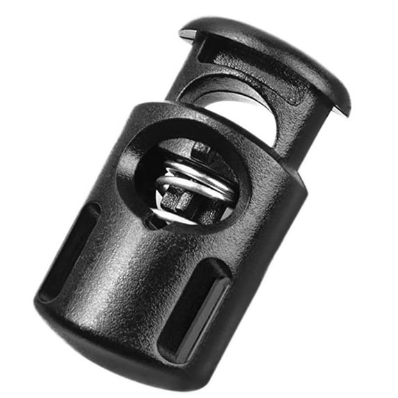 FNGZ Cord Locks Clearance Stopper Shape Sliding Lanyard Luggage Cord Clip Rope Round Locks End 50pcs ArtsCrafts & Sewing Black