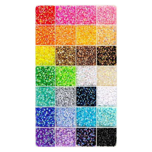 FNGZ Crystal Ball, The 40 Color Resin Jelly Beads Are Dazzling. The 3 Millimeter 32 000 Piece Flat Gemstones Are Used For Production Along With 3 Pieces Of Glue.