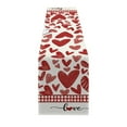 thumbnail image 1 of FNGZ Decorative Table Banner Clearance Valentines Day Table Runner 13x72 Inches Heart Love Seasonal Farmhouse Burlap Red Plaid Indoor Kitchen Dining Table Decorations for Home Party Red, 1 of 8