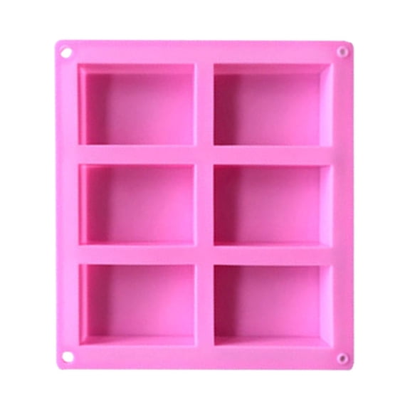 FNGZ Dessert Molds Clearance, Silicone Homemade Making Mould Soap Diy Cake Craft 6-Cavity Cake Mould—6-Piece Rectangular Handmade Soap Mold Silicone Cake Mold Easy to Demould and Can Produce Soap 100G