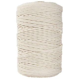 JeashCHAT 2mm Macrame Cord, Pure Cotton Twisted Cord Rope, Craft
