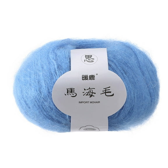 FNGZ Diy Knitting Clearance Promo Soft Mohair Knitting Wool Yarn DIY Shawl Scarf Crochet Thread Supplie Blue