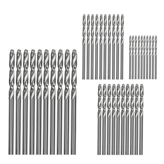 FNGZ Drill Bits Clearance 40Pcs Steel 1/1.5/2/2.5/3mm High Bit Drill Tool Speed Coated Titanium Set Tools & Home Improvement Silver