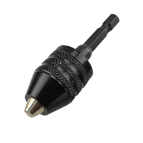 FNGZ Drill Chuck Clearance 1/4in Keyless Drill Bit Chuck Hex Shank Adapter Converter Quick Change 0.3-6.5mm Black