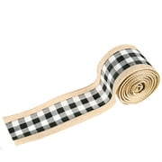 FNGZ Event & Party Clearance Christmas Wired Edge Ribbons Christmas Buffalo Plaid Ribbon Solid Color Burlap Ribbon Gingham Craft Ribbon for Christmas DIY Wrapping Party Bow Craft Making Red