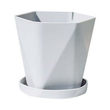 FNGZ Flower Clearance Promo Balcony Household Plastic Flower Pot Resin Nordic Thicken Large Flower Pot Grey