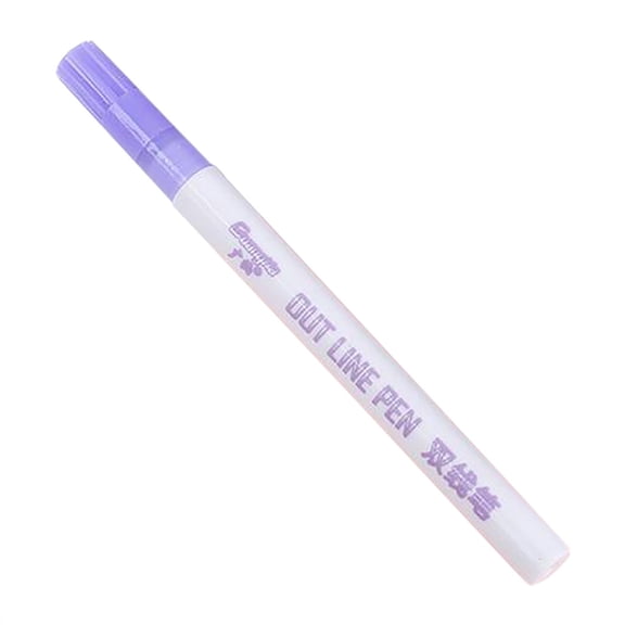 FNGZ Glitter Pens Clearance Glitter Color Fluorescent Marker Metal Color Pen Double Line Pen 2ml Purple
