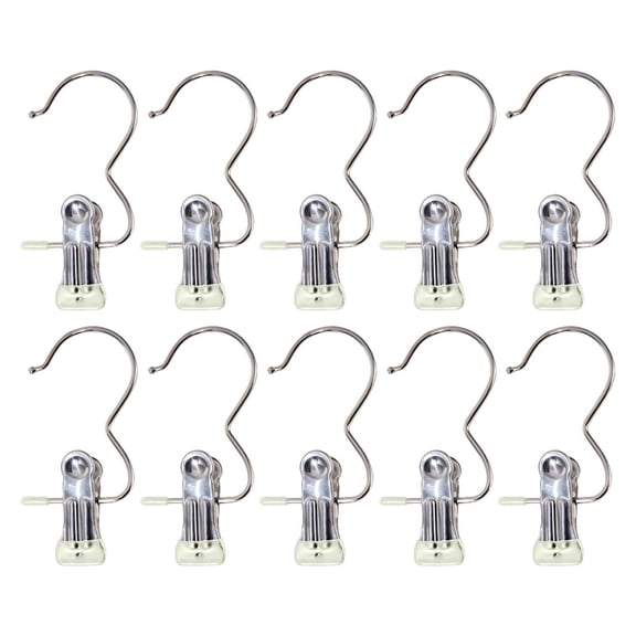 FNGZ Hangers Clips,Hooks Clip for Closet and Storage,Space Saving Clothespin Hat Pants Storage Hanging Travel Hook Stainless Steel Boot Hangers Clips Boot Hangers,Hooks Clips Hanger